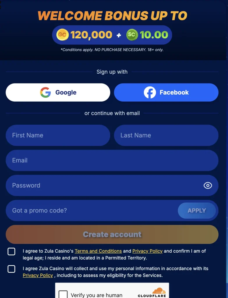 sign up